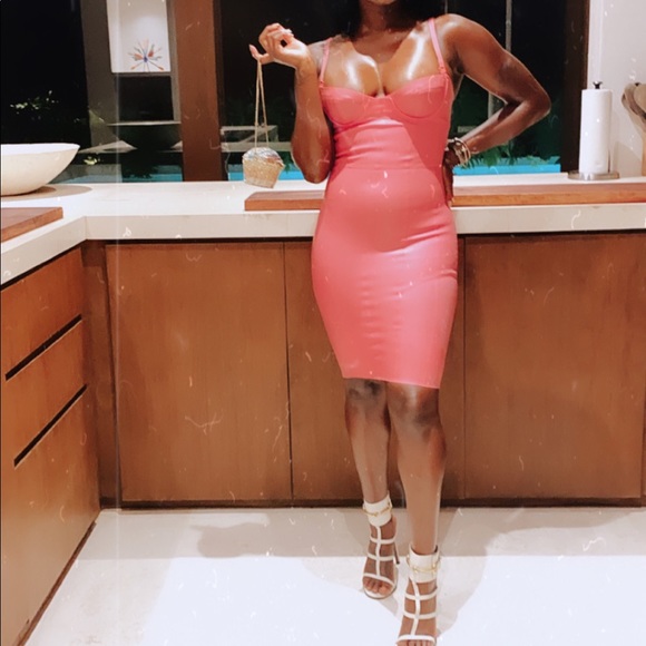 House of CB | Dresses | House Of Cb Lexii Pink Bustier Latex Dress |  Poshmark